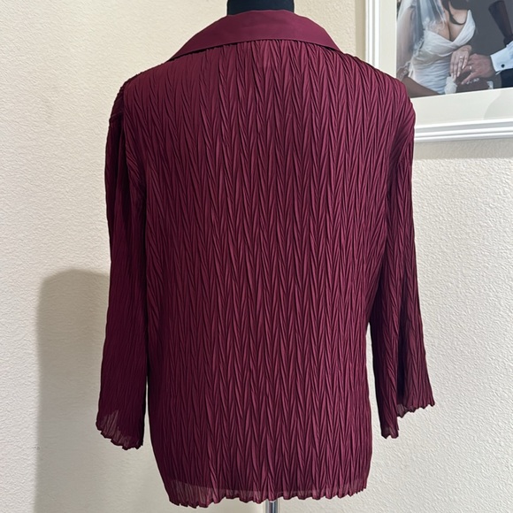 EK Designs Burgundy Blouse - Picture 2 of 4